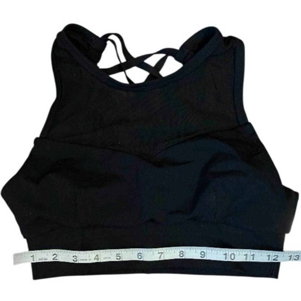 Tavi Noir Women's Black Mesh Sports Bra with Strappy back - Picture 8 of 9